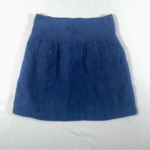 Hawks Navy Mini Skirt, high waisted with pockets. Size M